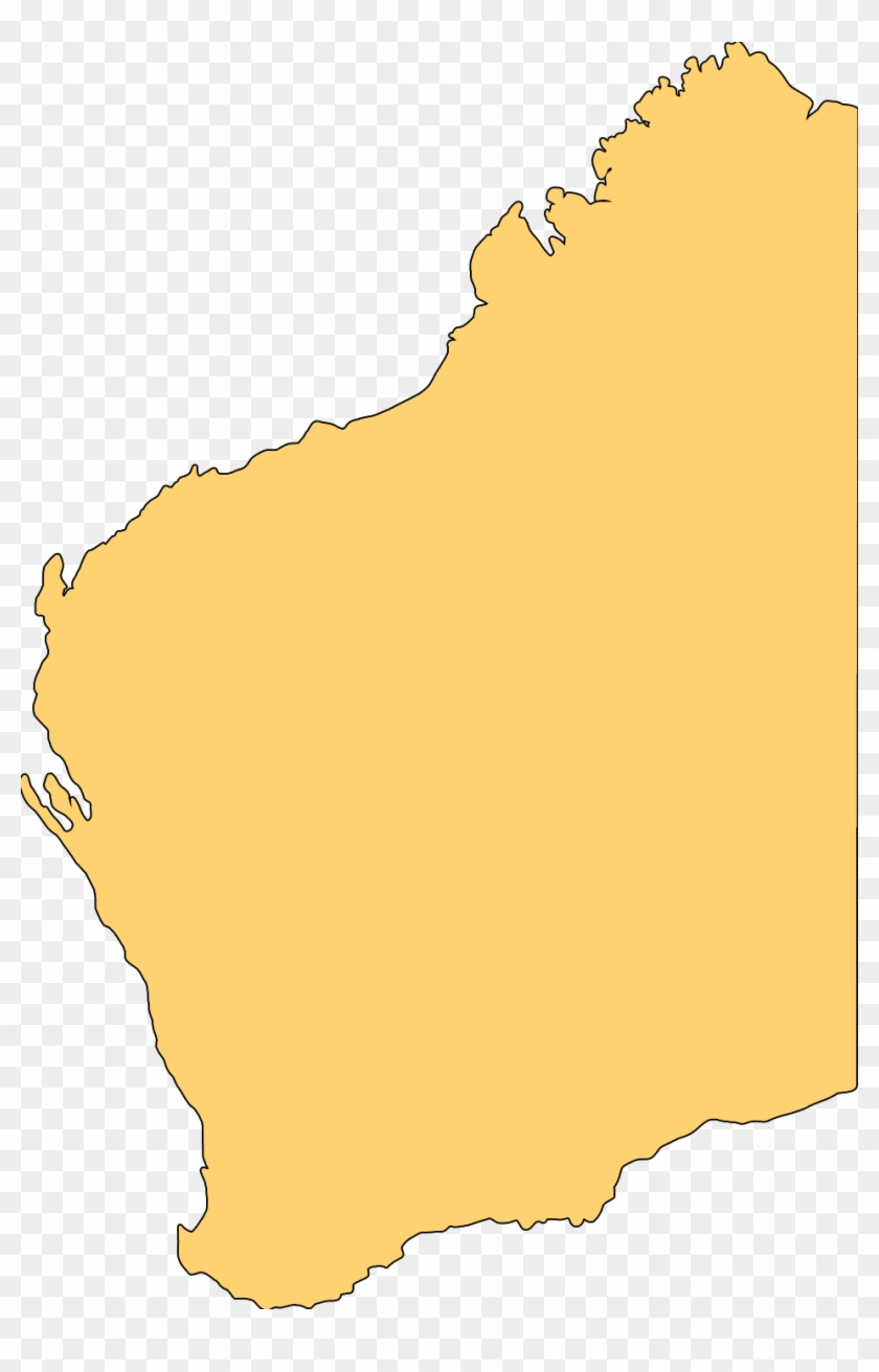 Australia Map Clipart - West Australia Outline Map #1044556