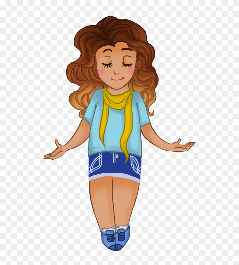 Chibi Anime Drawing Of A Curly Hair  Cartoon  Free Transparent PNG  Clipart Images Download