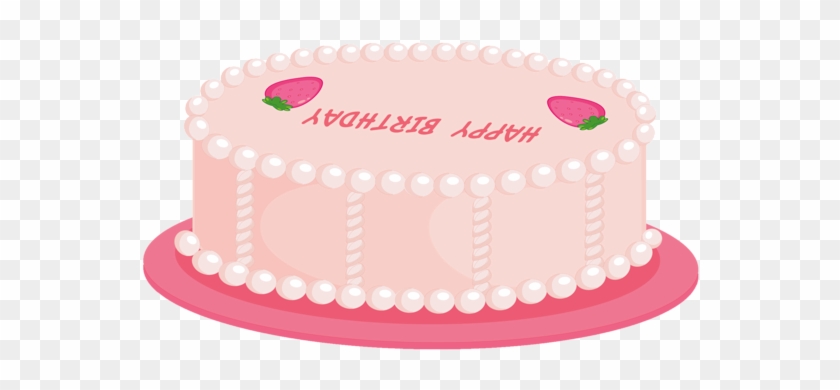 Pink Happy Birthday Cake Png Clipart - Pink Birthday Cake Png #1044686