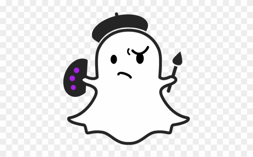 Snapchat Painter Ghost Transparent Png - Snapchat Ghost Transparent Background #1044708