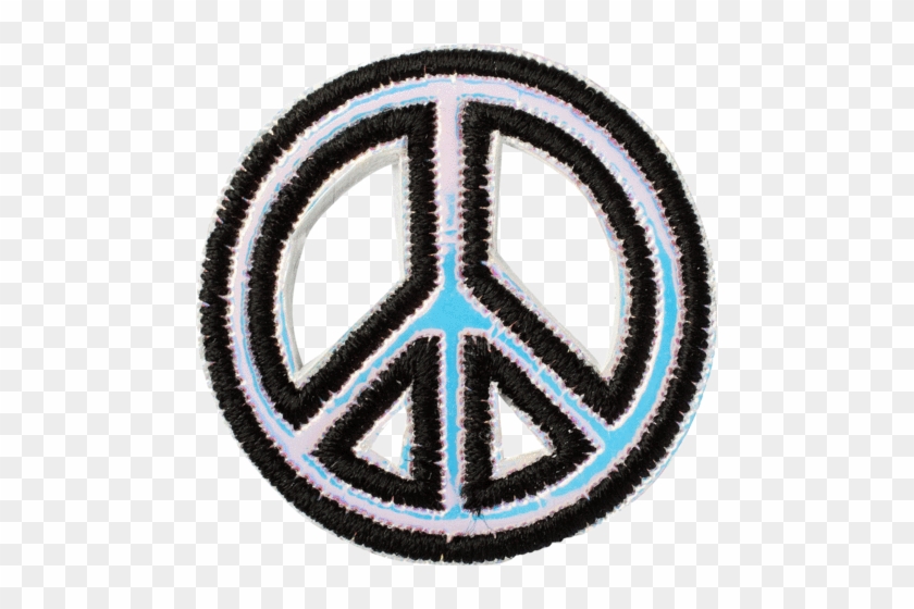 Puffy Iridescent Peace Sign Patch - Peace Sign Patch #1044718