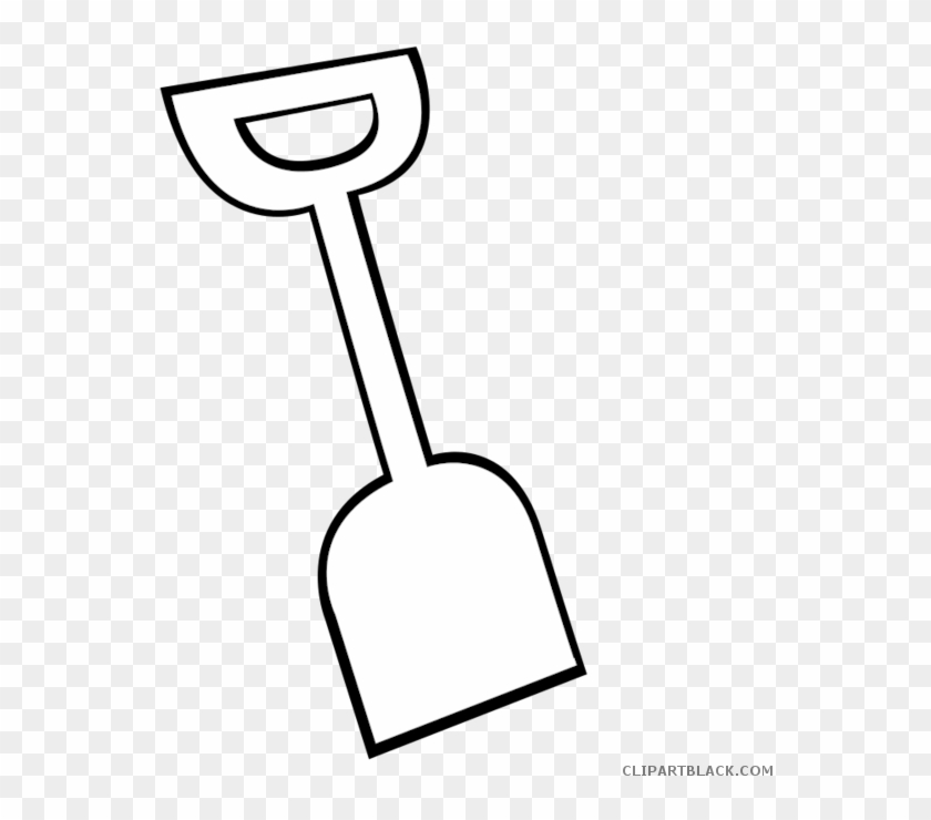 Shovel Outline Tools Free Black White Clipart Images - Beach Stuff In Black And White #1044852