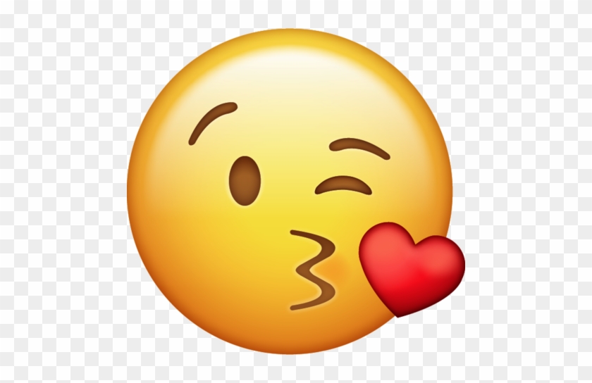 Download Kiss With Heart Iphone Emoji Icon In Jpg And - Kiss Emoji Transparent Background #1044870
