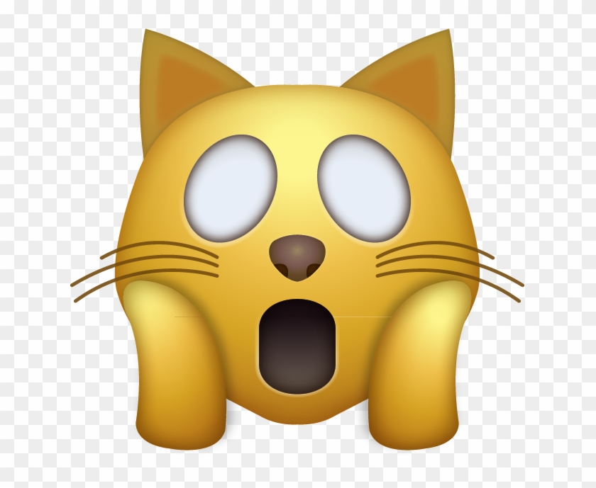 Omg Cat Iphone Emoji Jpg - Shocked Cat Emoji Png #1044932