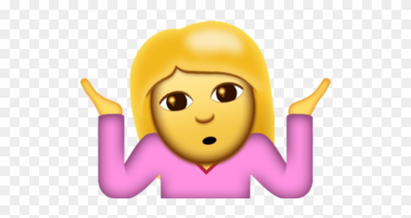 The Shrug Emoticon ¯\ /¯ Gets The Emoji Treatment - Don T Know Emoji Girl #1044937
