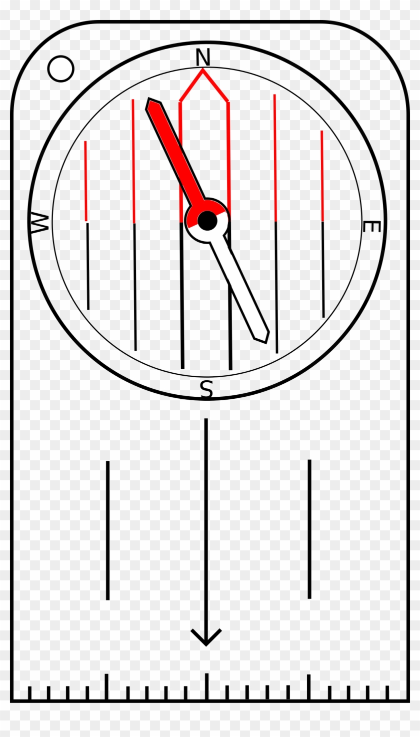 Clipart Orienteering Compass With Rotatable Housing - Orienteering Compass Clipart #1044974