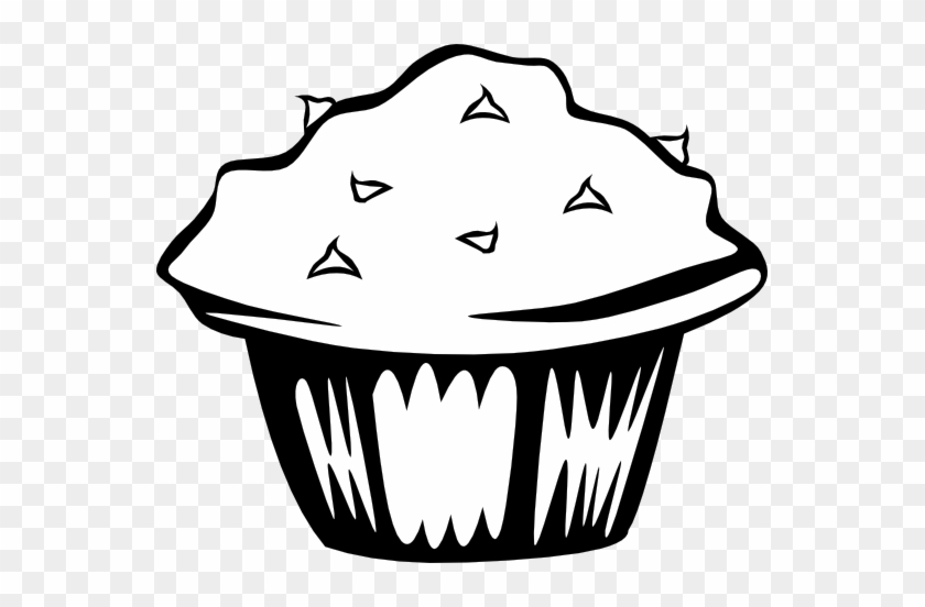 Picnic Food Clip Art Black And White - Blueberry Muffin Black And White #1045041