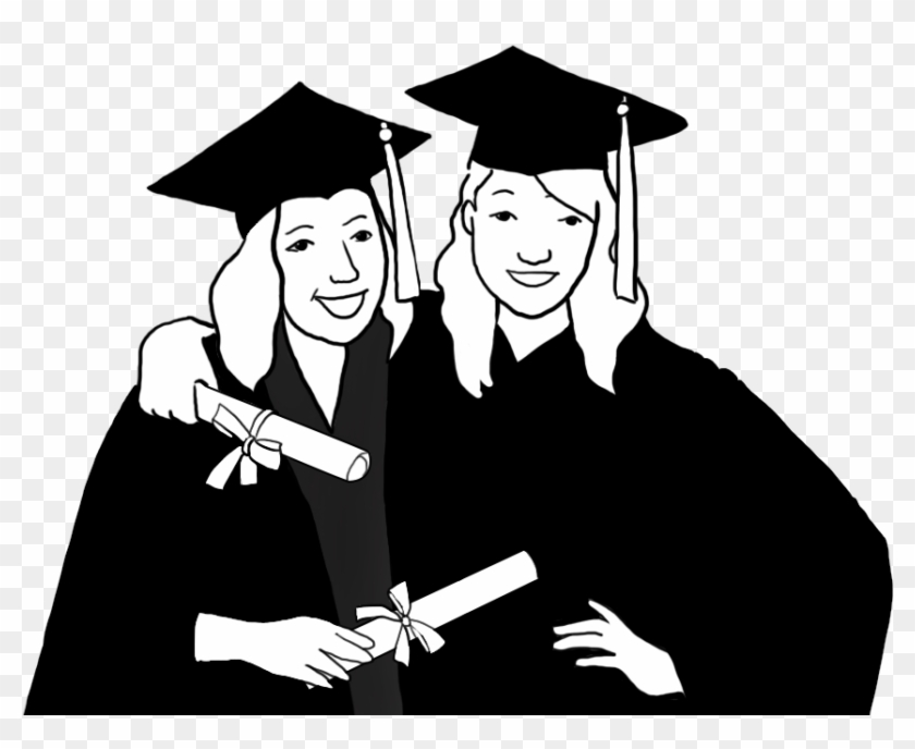 Graduation Clipart - Graduated Girl Transparent Background #1045077