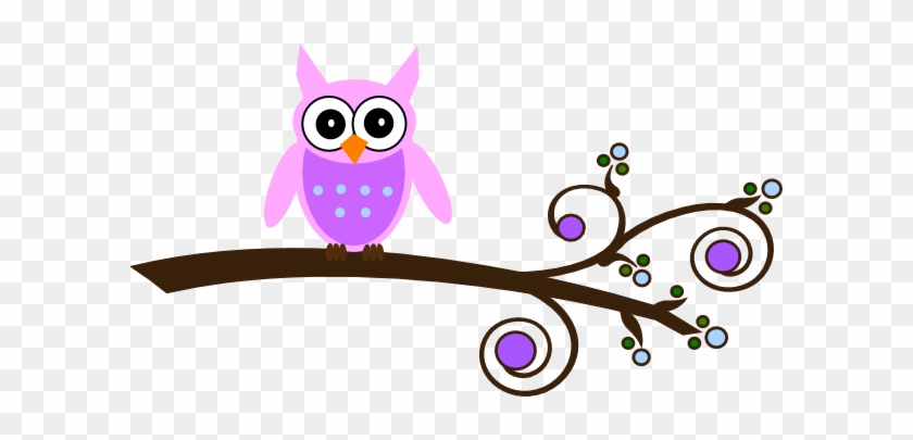 Small Clipart Owl - Purple And Teal Owl #1045112