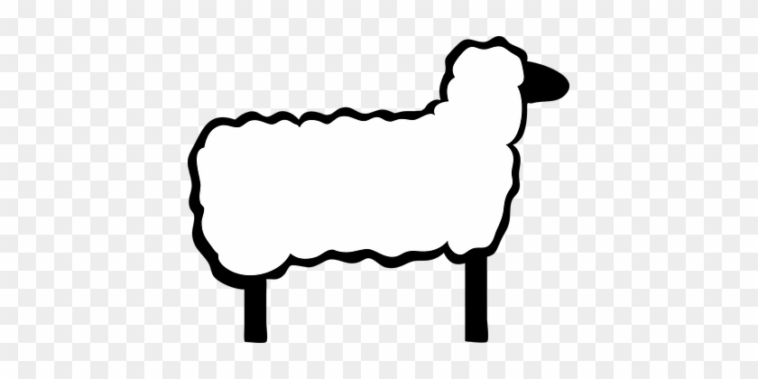 Lamb Animal Wool Standing Sheep Farm Lives - Sheep Outline Png #1045535
