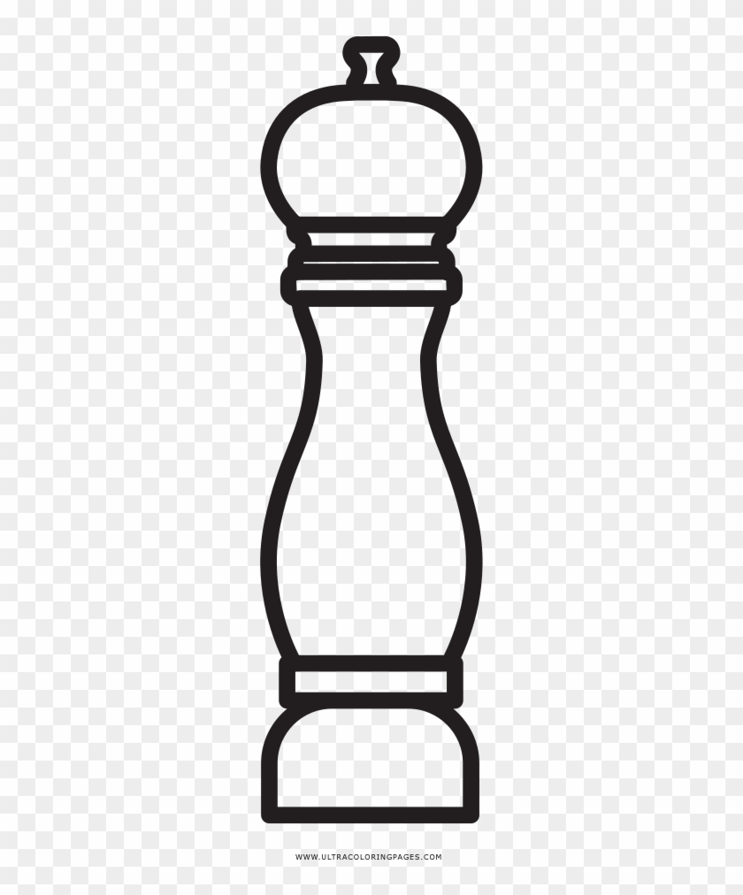 Pepper Grinder Coloring Page - Dibujo De Moledor De Pimienta #1045797