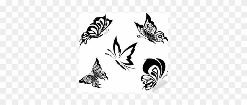 Black White Butterflies Of A Tattoo Sticker • Pixers® - Tattoo #1045923