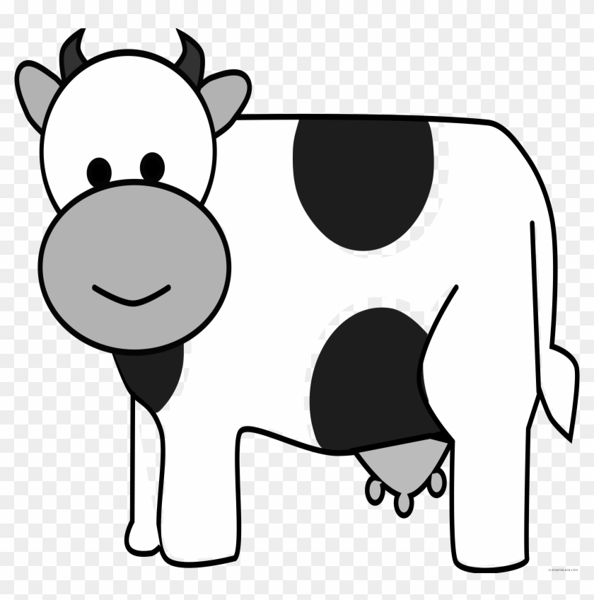 Cow Animal Free Black White Clipart Images Clipartblack - Breastfeeding Signs #1045975