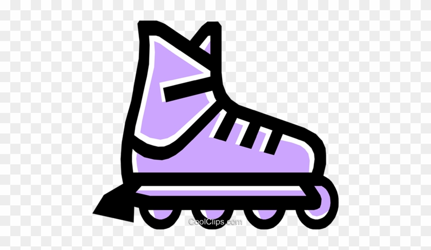 Roller Blades Royalty Free Vector Clip Art Illustration - Animated Roller Blades #1045981