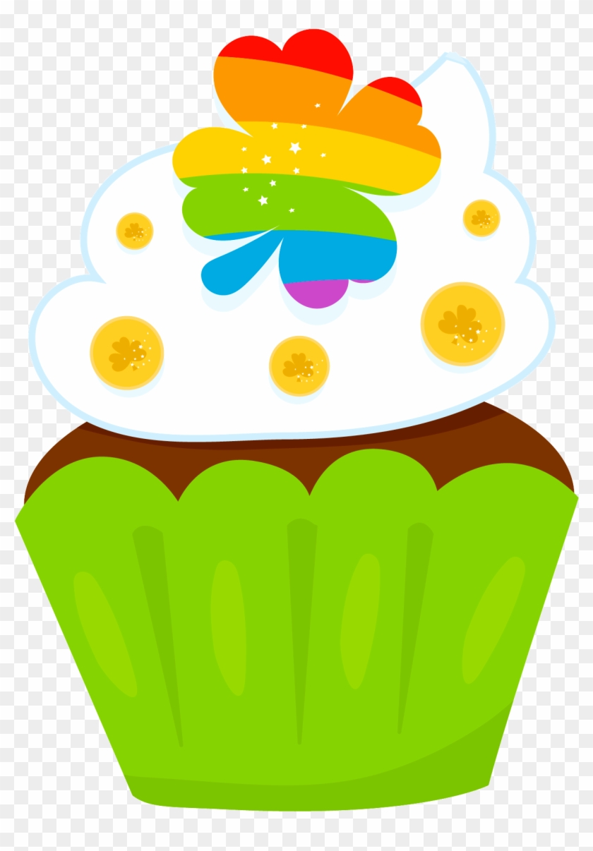 Shamrock Clipart Cupcake - Cupcake #1045986