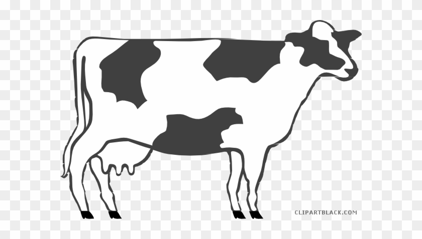 Grayscale Cow Animal Free Black White Clipart Images - Cow Clip Art #1045987