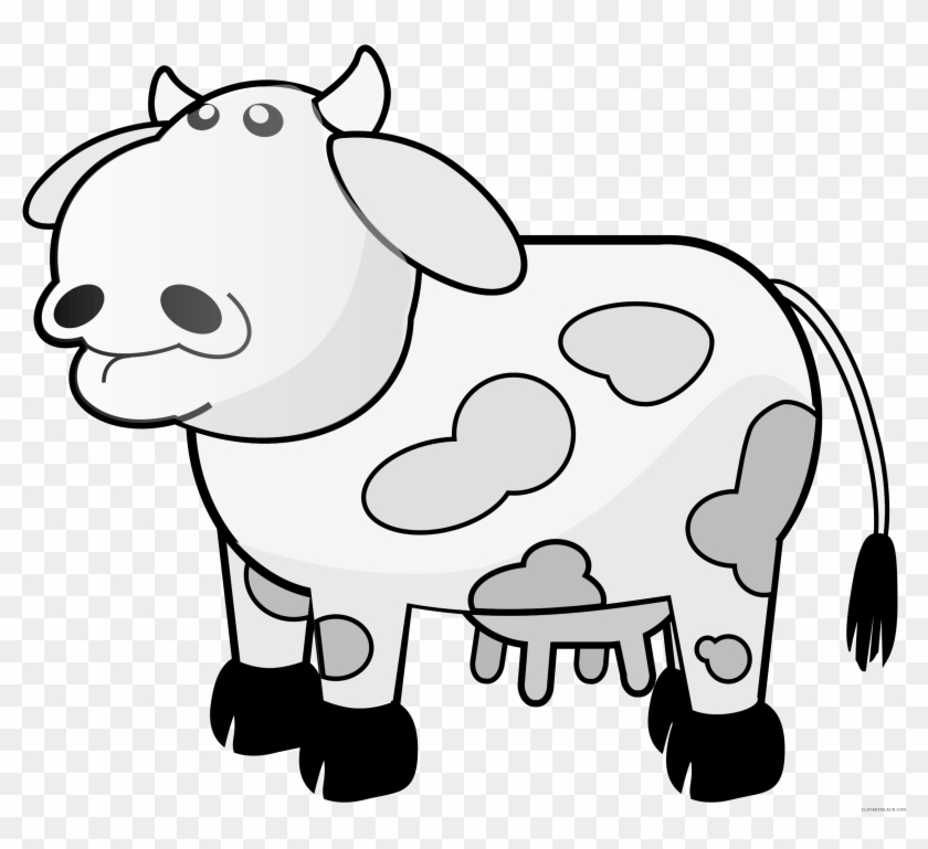 Cow Animal Free Black White Clipart Images Clipartblack - Cow Clip Art #1045994