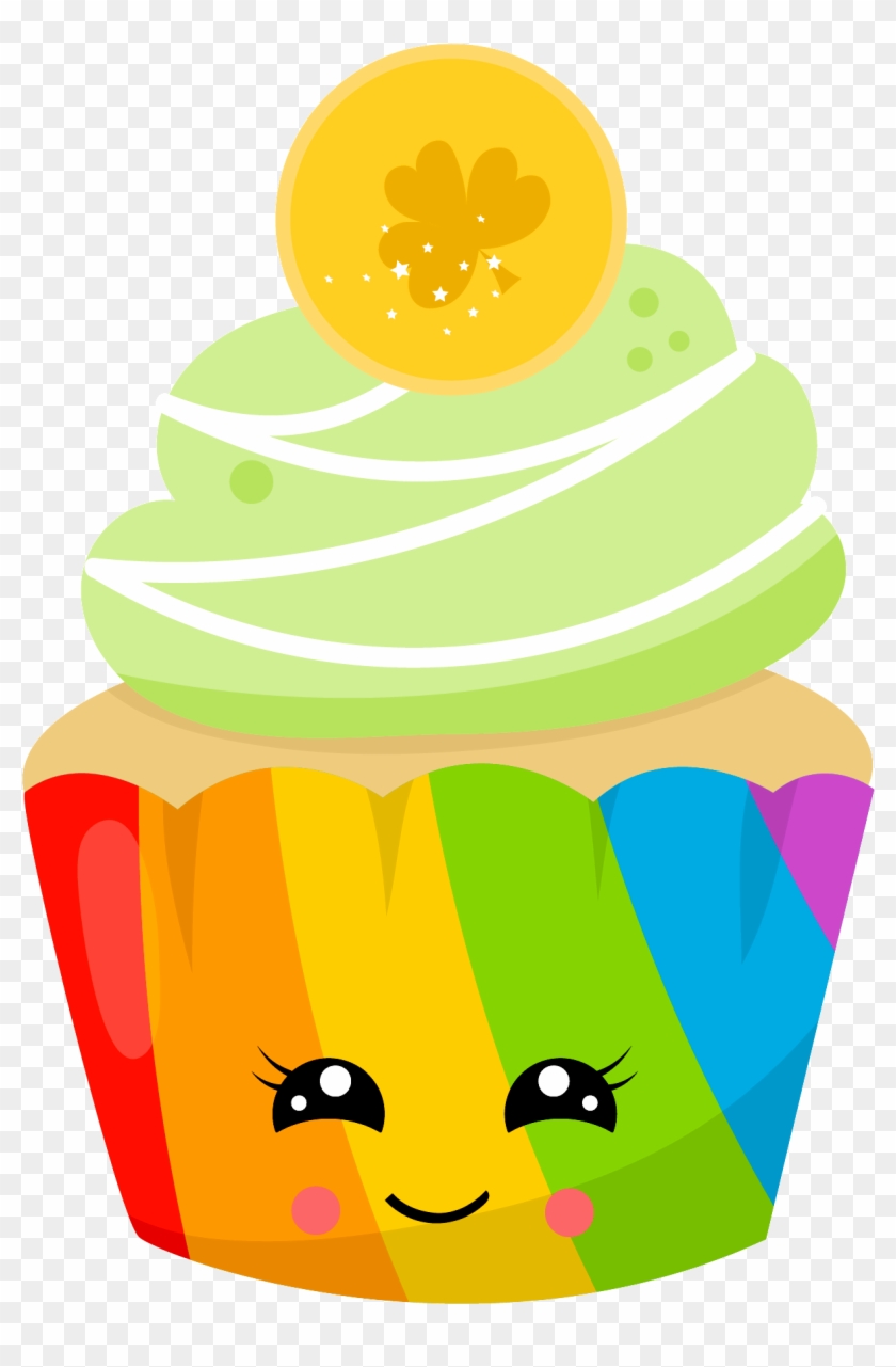 Vanilla Rainbow Cupcake Kawaii - Vanilla #1046000
