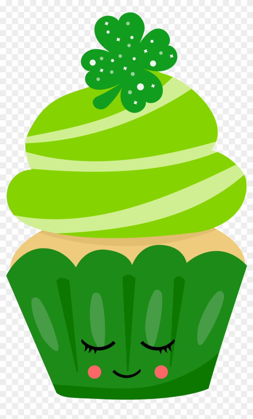 Green Shamrock Cupcake Kawaii Decoden Dealer Inside - St Patricks Day Gif #1046004