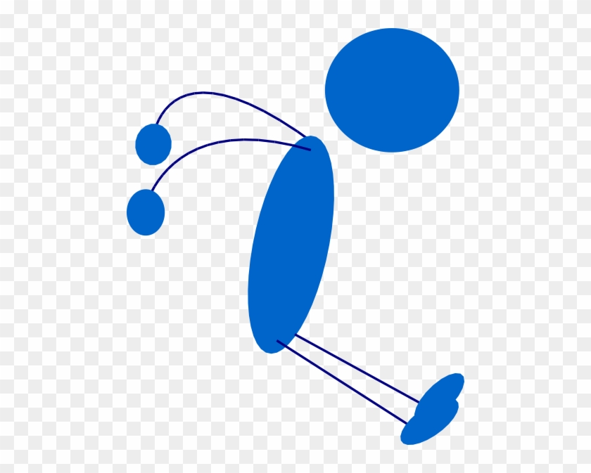 Stickman Jump Clip Art At Clker - Blue Stickman #1046018