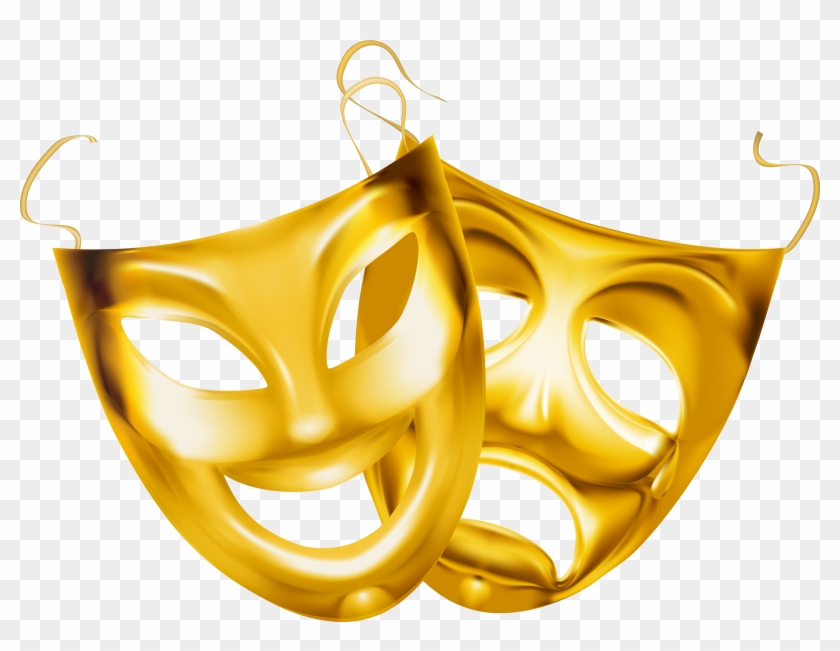 Gold Theater Masks Png Clipart Image Png M 1443063301 - Theatre .png #1046026