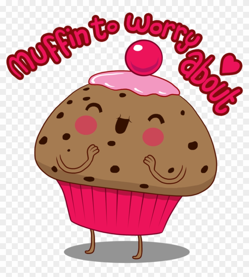 Muffin To Worry About By Stiktoonz - Zazzle Muffin, Zum Sich Ungefähr Zu Sorgen T-shirt #1046022