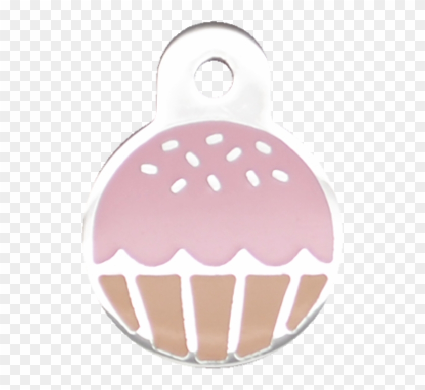 Cupcake Mini Circle Tag Pink - Illustration #1046024