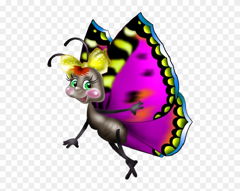 Funny Cartoon Butterfly Images - Butterfly Clip Art #1046040