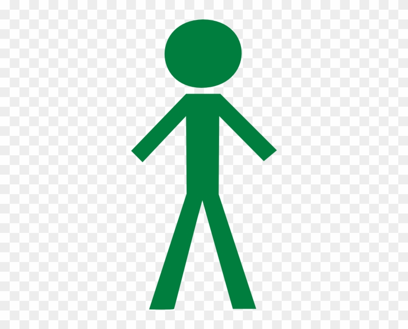 Forest Green - Stick Figure Person Green #1046043