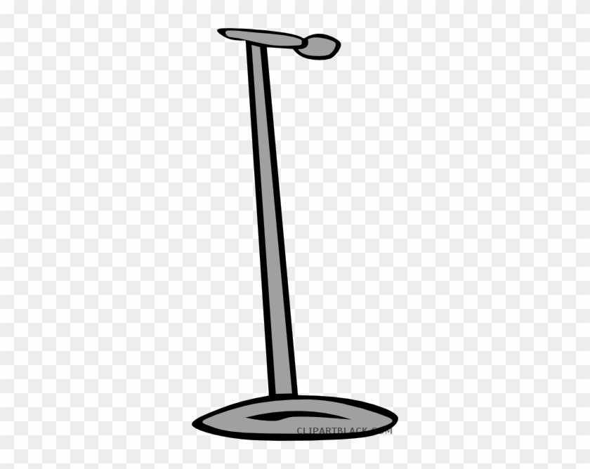 Microphone Stand Tools Free Black White Clipart Images - Microphone Stand Clip Art #1046056