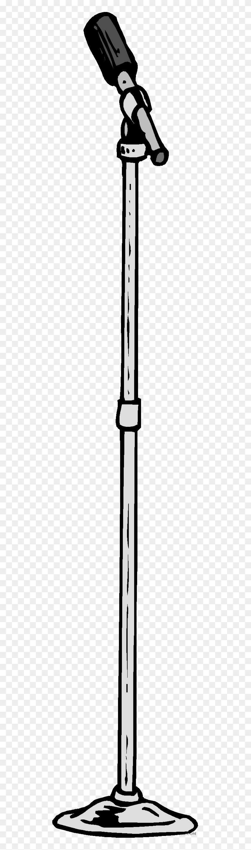 Microphone Stand Tools Free Black White Clipart Images - Microphone Stand Clipart Png #1046060