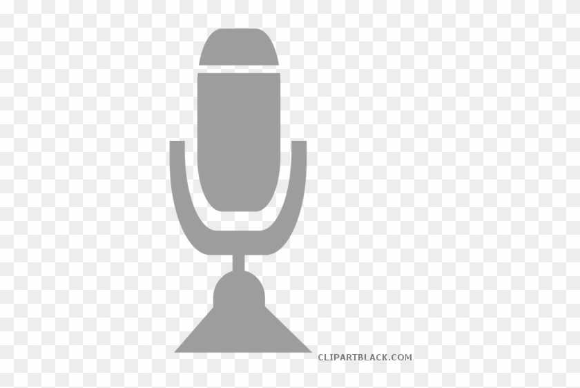 Microphone Transparent Tools Free Black White Clipart - Icono Microfono Celular Png #1046105
