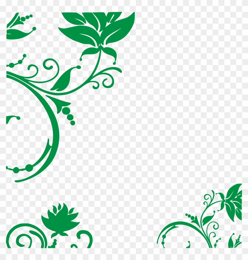Pin Green Swirls Clipart - Arabesco Verde Vetor Png #1046133