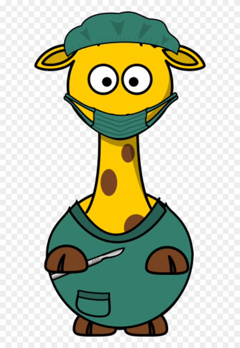 Caduceus Clipart - Cartoon Giraffe Doctor #1046320