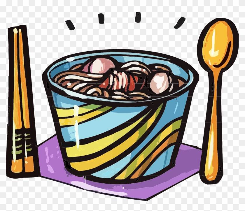 Ice Cream Ramen Noodle Cartoon - 卡通 美食 #1046341