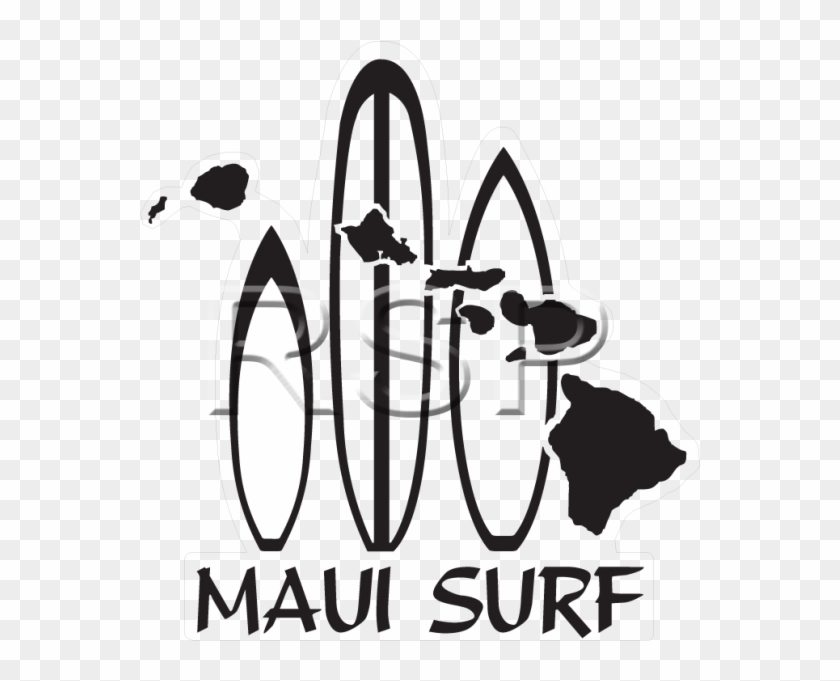 Decal Surfboard Maui Surf - Decal Surfboard Maui Surf #1046448
