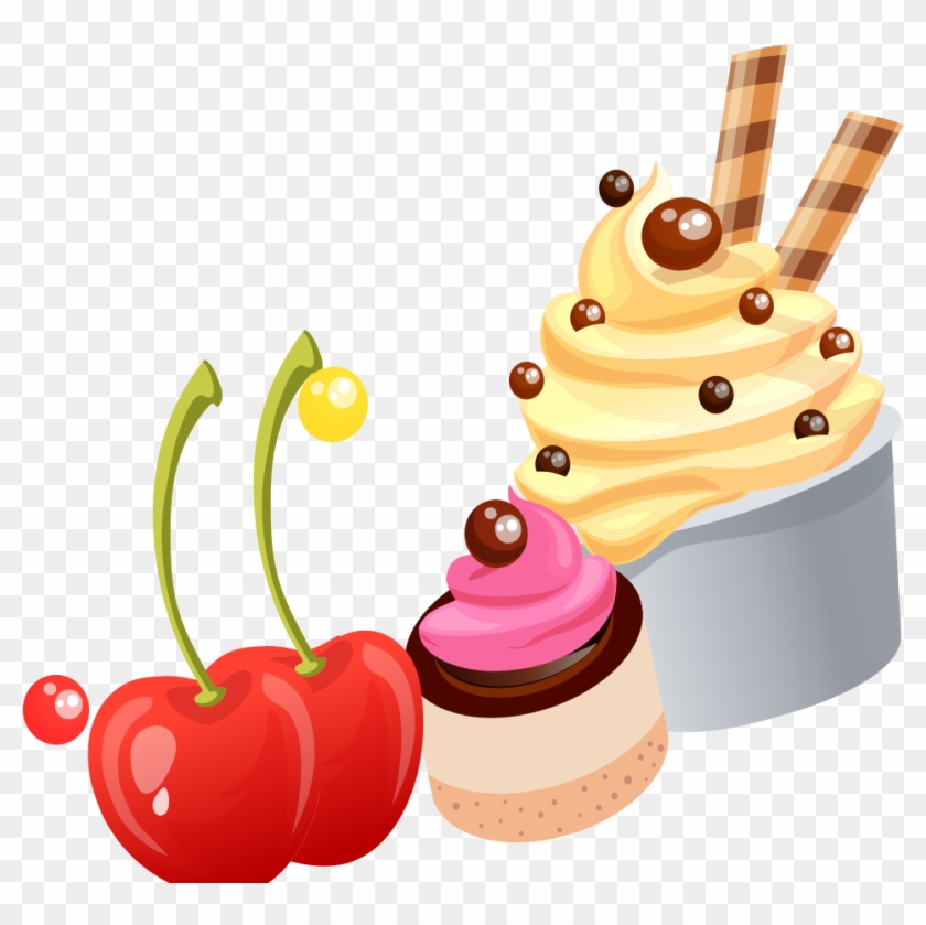 Ice Cream Waffle Fruit - Ice Cream #1046559