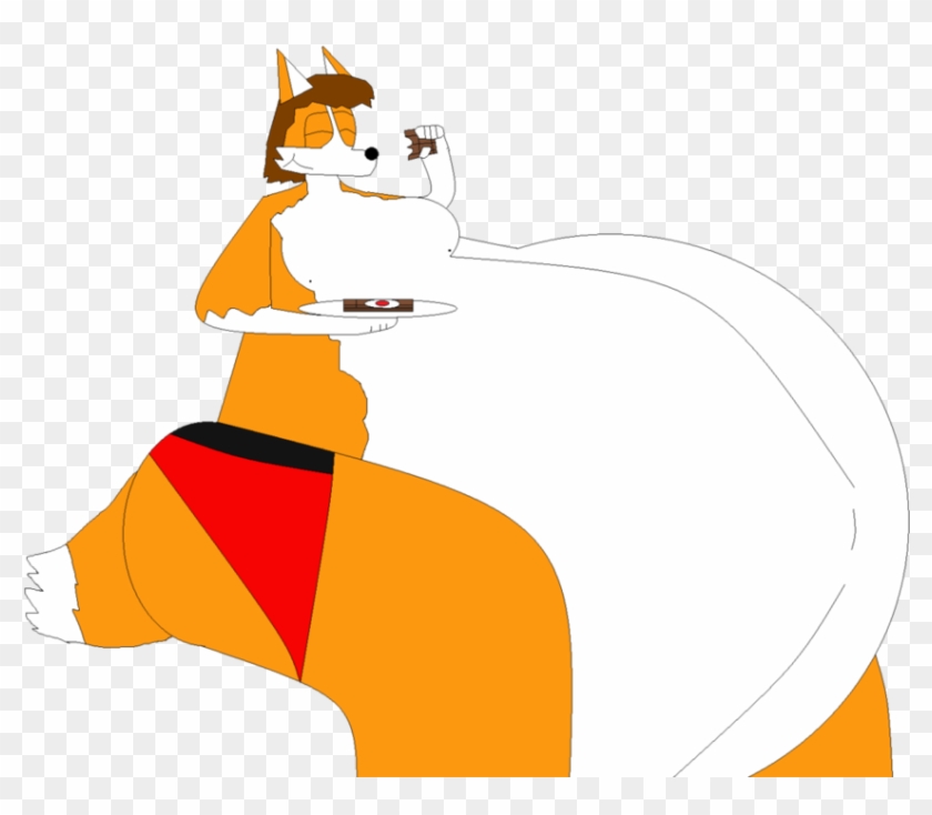 Corgi On The Choco Waffles By Dingofan - Cartoon #1046591