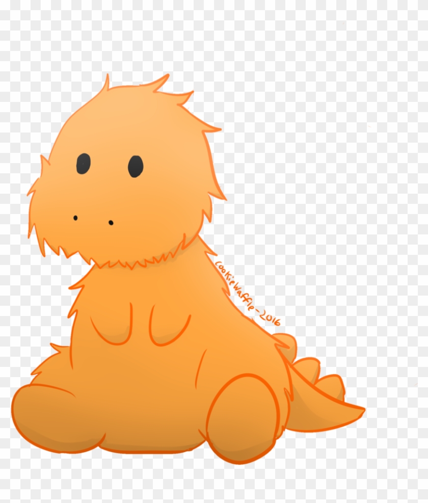 Clem The Fuzzy Dinosaur By Cookie-waffle - Cartoon #1046624