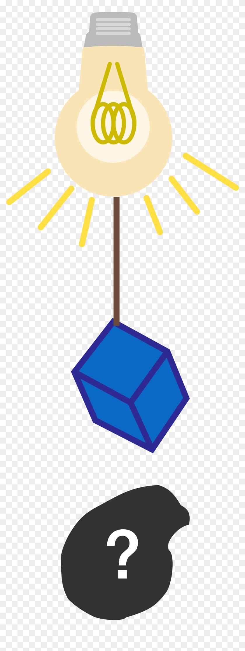 Consider A Cube With A Thin Rope Attached To One Of - Consider A Cube With A Thin Rope Attached To One Of #1046678