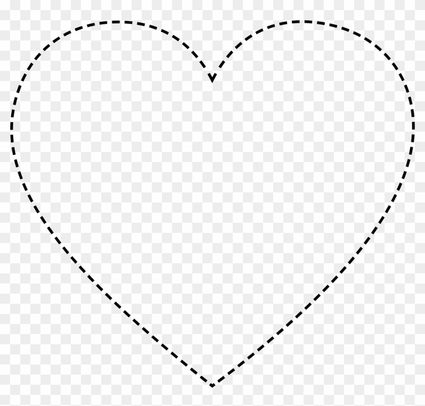 Free Dotted Line Arrow Clip Art - Dotted Line Heart Png #1046713