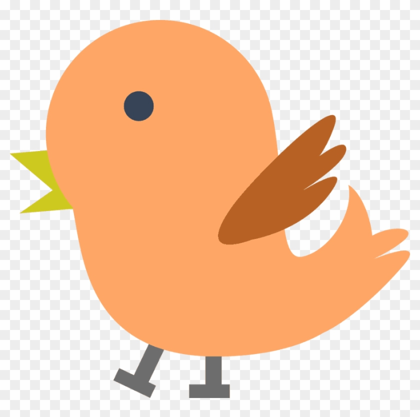 Orange Bird Clipart - Baby Bird Clip Art #1046720