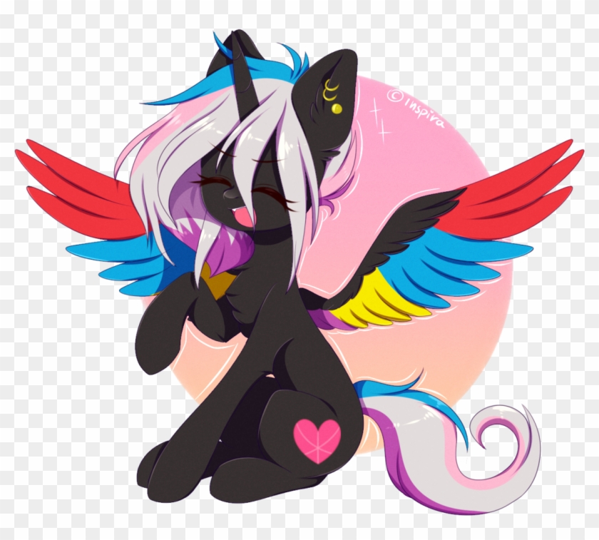 Lnspira, Chibi, Colored Wings, Female, Happy, Mare, - Illustration #1046814