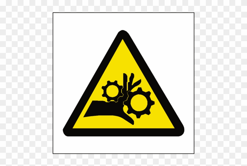 Machinery Crush Sign - Unguarded Machinery Sign #1047213