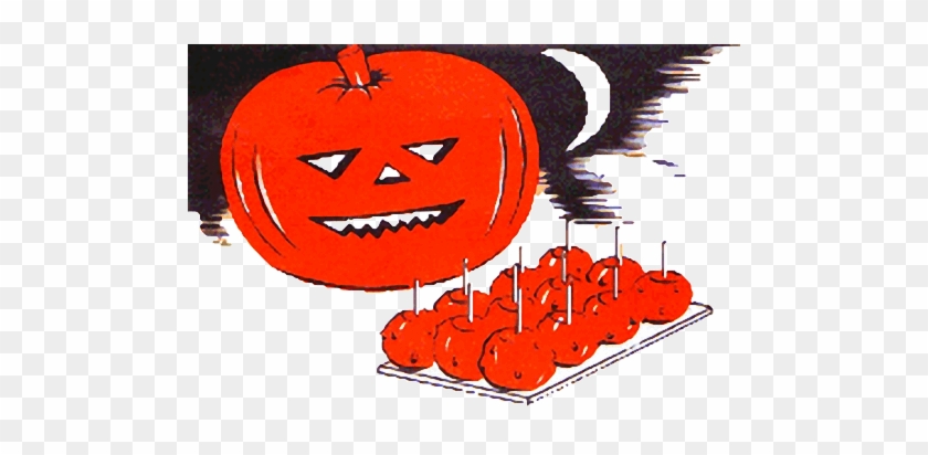 Pin Candy Apple Clipart - Halloween Vintage Apples #1047268
