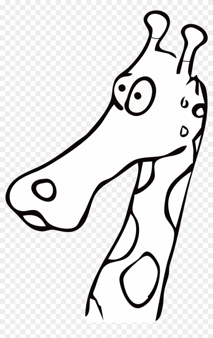 Giraffe Clipart Black And White Art - Giraffe Head Clipart Black And White #1047622