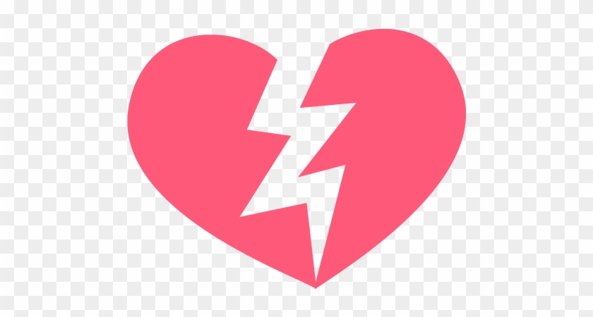 Broken Heart Emoji Icon Vector Symbol Free Download - Broken Heart Black And White Emoji #1047658