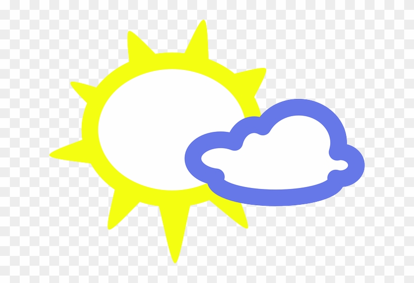 Overclouded Sunny, Cloudy, Sun, Cloud, Overcast, Overclouded - Weather Symbols Sun #1047826