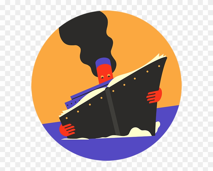 Magoz Illustration - Reading - Titanic Wreck In Cartoon #1047931