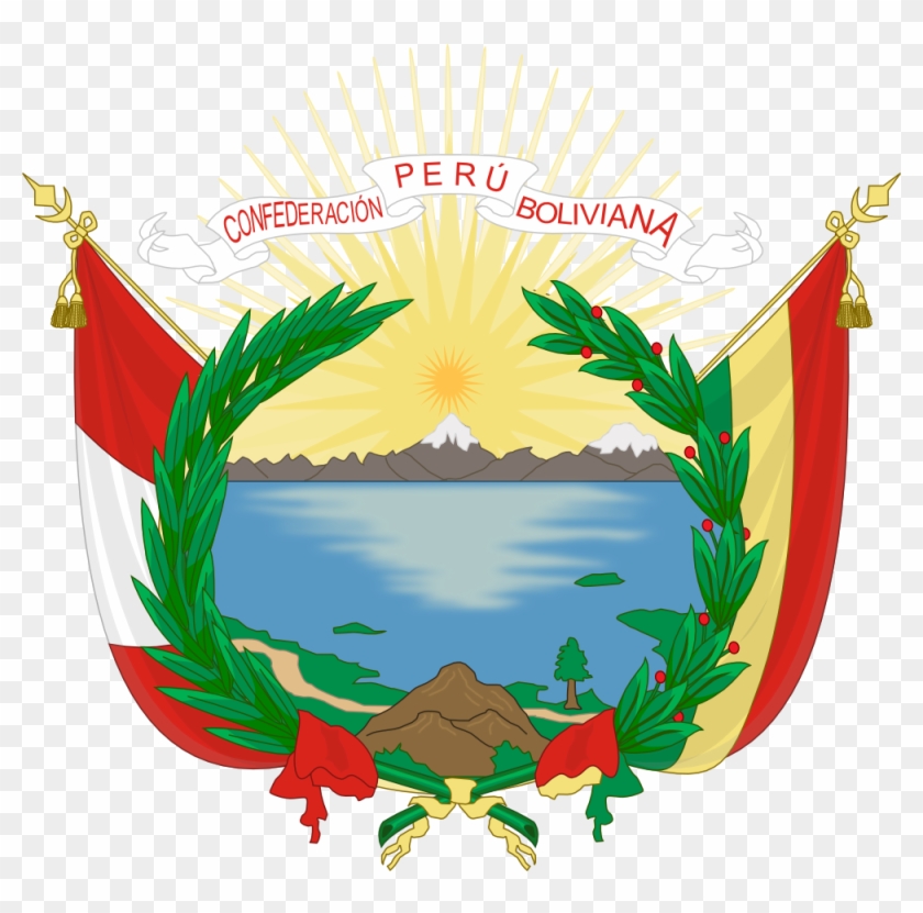 Flag, Coat Of Arms - Emblem Of Peru Bolivian Confederation #1047989